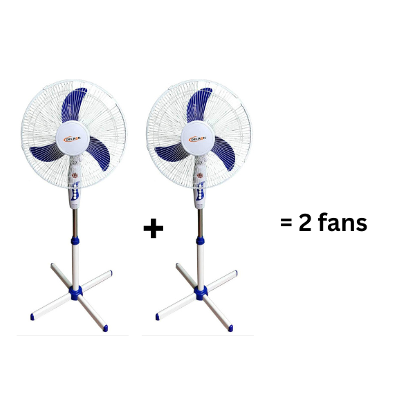 2 x Delron DSF-40 Standing Fan 16 inches