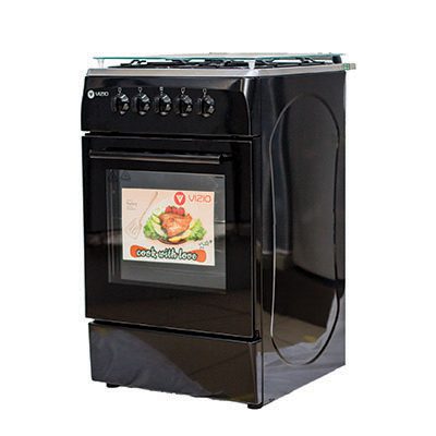 VIZIO 3+1 Electric Hotplate Burner Gas Oven with Grill-VIZ T-5312G5 Brown