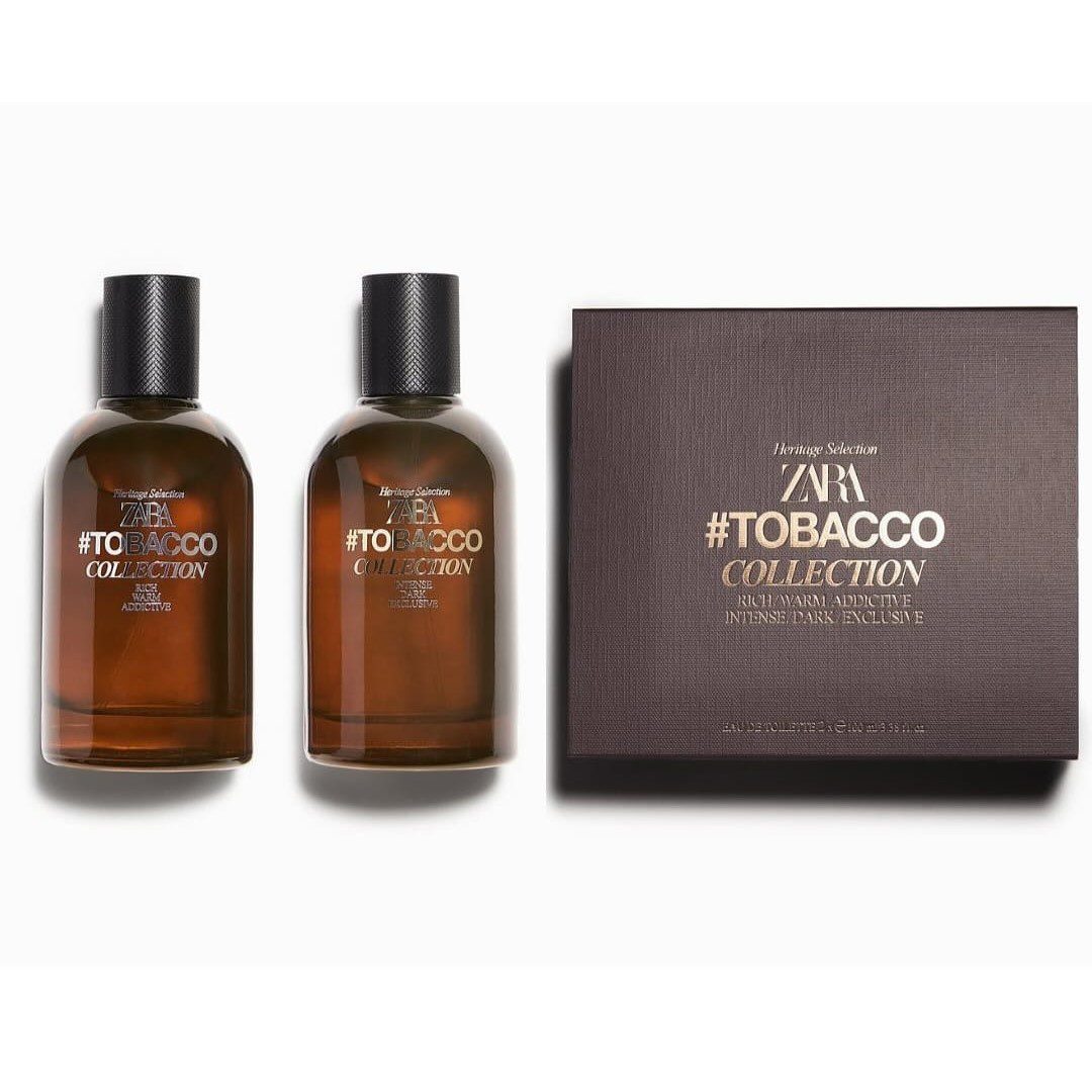 Zara Tobacco Heritage Collection Perfume Set 200ml – Intense Dark Exclusive + Rich Warm Addictive EDT (2 x 100ml)
