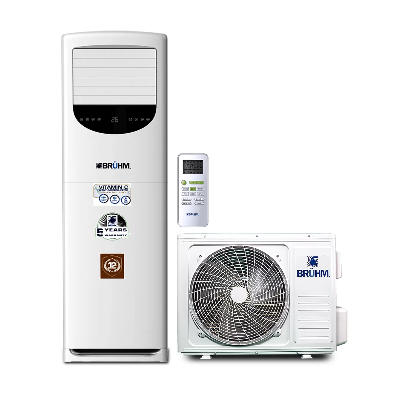 Bruhm 2.5HP R410a Floor Standing Air Conditioner