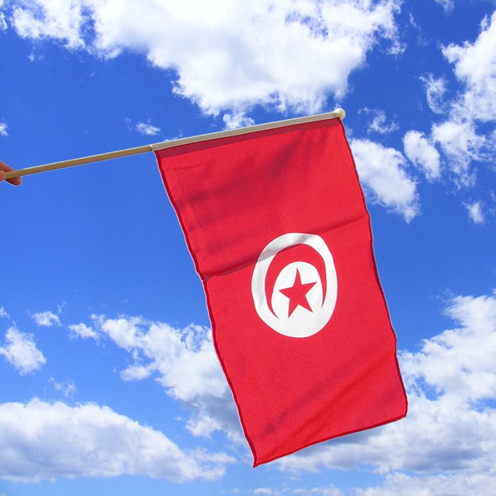 Tunisia Flag 150cm X 90cm Polyester Material Light Weight for Pole Hoist