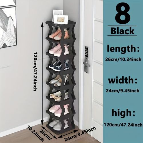 8 Layers Shoe Rack For Home Use – Black