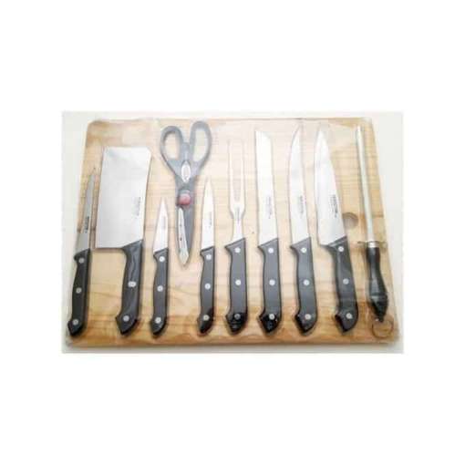 Knife Set with Wooden Chopping Board