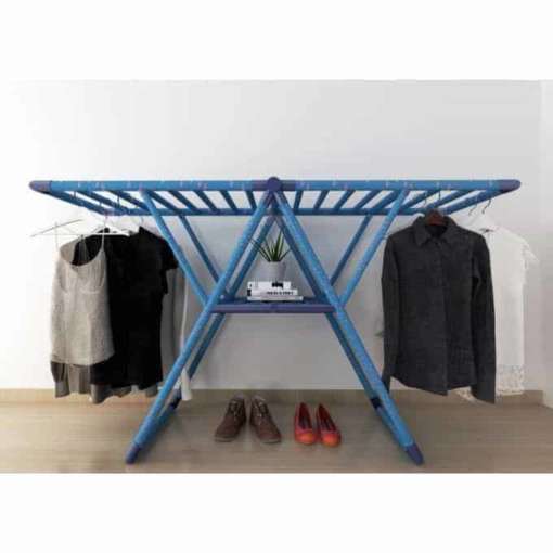 Foldable Cloth Drying Rack – Blue