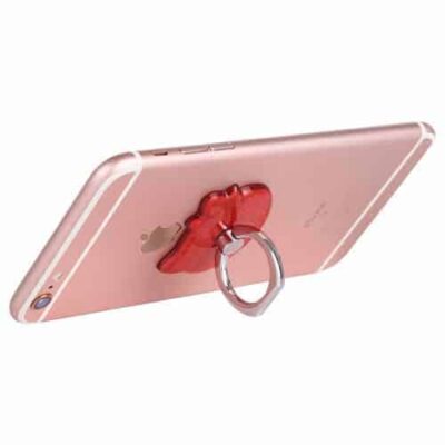 Universal Glitter Cat Shape Ring Phone Holder Stand, For iPad, iPhone, Galaxy, Huawei, Xiaomi, LG, HTC and Other Smart Phones (Red)