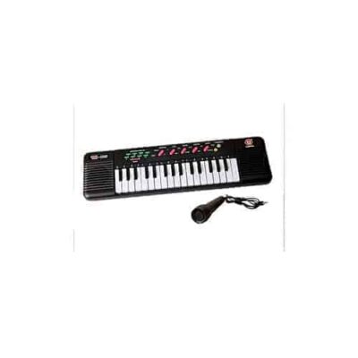 32-Key Kids Piano With Microphone - Black/White