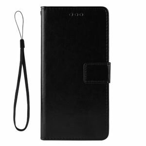 Infinix Hot 8 Case Leather Wallet Phone Case - Black
