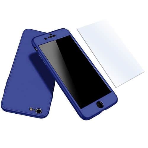 360 Case & Glass Screen Protector For iPhone 6 Plus / iPhone 6s Plus – Dark Blue