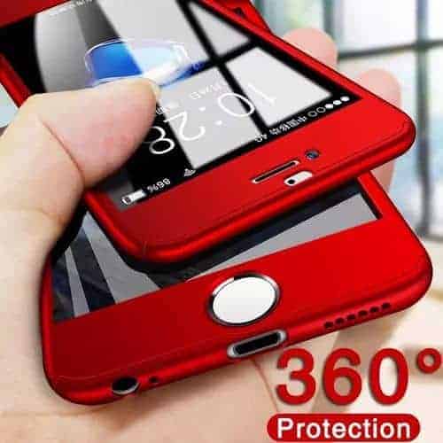 iPhone 7 360 Case + Screen Protector Bundle - Red