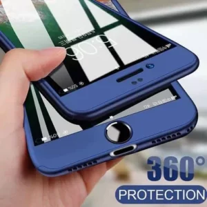 iPhone 7 360 Case + Screen Protector Bundle – Navy Blue
