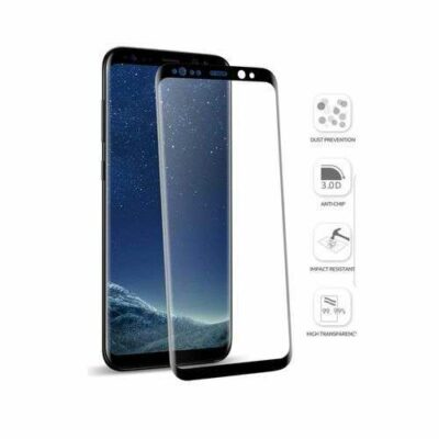 Tempered Glass Screen Protector For Samsung Galaxy S8 - Black
