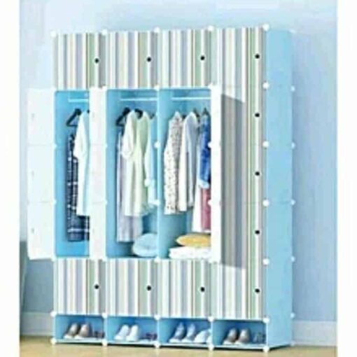 20 Cube Wardrobe With Shoe Rack -Blue