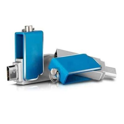 Samsung Mini Dual USB 3.0 Pen Drive - 64GB Blue/Silver