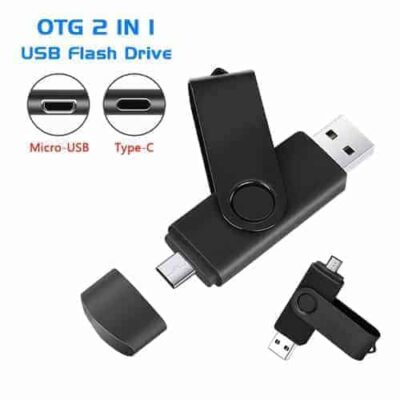 2 in 1 USB 2.0 OTG Pendrive - 16GB - Black
