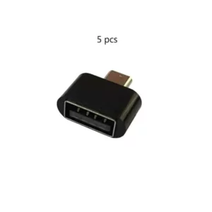 Mini USB OTG Adapter – 5pcs Black