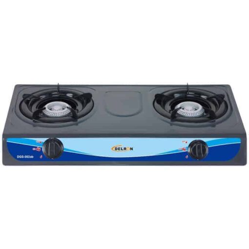 Delron DGS – 002ab Automatic Table Top Gas Cooker – 2 Burner – Black