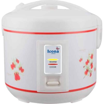 ICONA ILRC-15DL Rice Cooker - 1.5 Litre White/Red