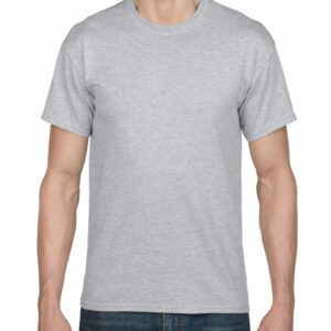 Grey Gildan Plain T-Shirt