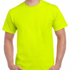 Safety Green Gildan Plain T-Shirt