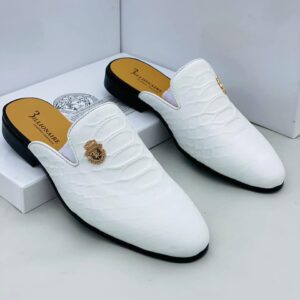 Billonaire White Half Shoe