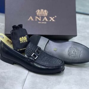 UK Anax Black Horsebit Leather Loafer