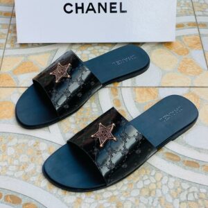 Chanel Slide Black Sandals