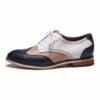 Mona Flying Woman Chic Leather Hand-made Oxfords Shoes Multi Color Wingtip Derby Lace-up Shoes for Women Ladies Girls B098-6