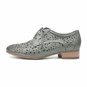 Mona Flying Perforated Oxfords Saddle Lace-up Shoes