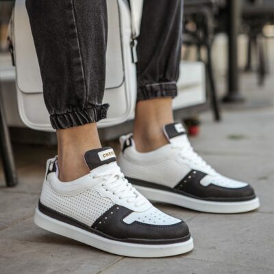 Chekich Black Sneakers for Men  Summer Casual Lace up Flexible Fashion Walking Mid Size Single