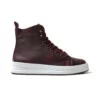 Chekich Boots for Men Claret Red Color Artificial Leather Lace Up Winter Season Shoes Ankle Warm