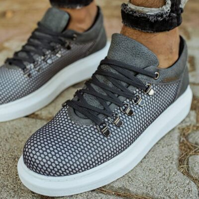 Chekich Casual Shoes For Men s Women s Anthracite Non Leather Laced Unisex Trend Summer Season
