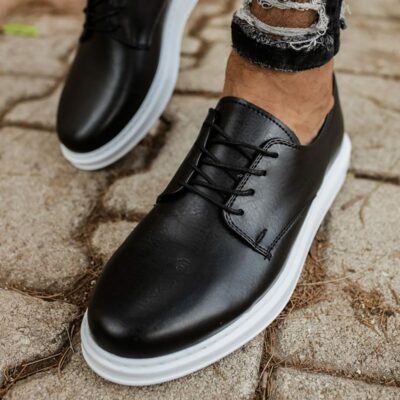 Chekich Matte Black Classic Shoes for Men Suit Wear Wedding Laced Non Leather Business Model
