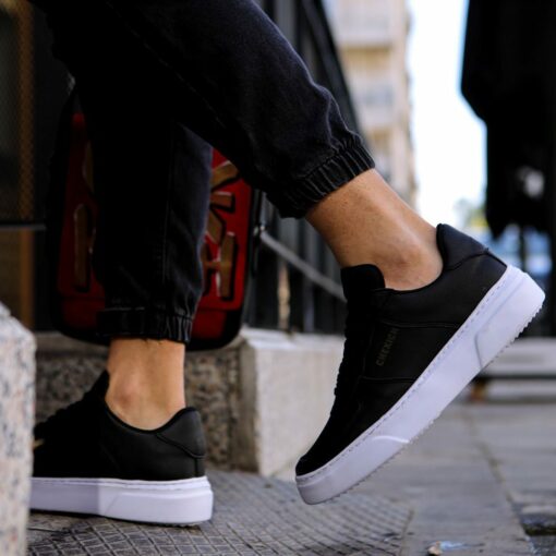 Chekich Men Shoes Black Color Artificial Leather Lace Up Autumn Season Sneakers Casual Comfortable  Trend