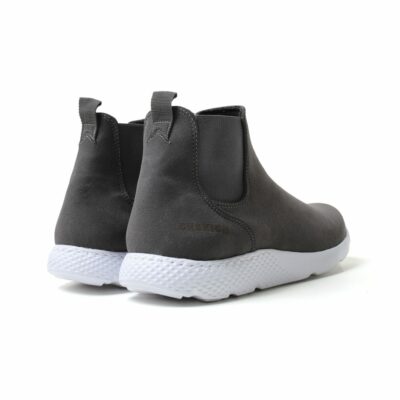 Chekich Men s Boots Anthracite Color Faux Leather Vulcanized Spring and Autumn Seasons Chelsea Shoes High