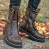 Chekich Men s Boots Brown Winter Season Artificial Leather Slip On Wearing Type  New Fashion