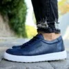 Chekich Men s Casual Shoes Anthracite Color Lace up Faux Leather Spring and Autumn Seasons Comfortable