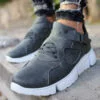 Chekich Men s Shoes Anthracite Non Leather Casual Spring Season Comfortable Orthopedic Sport Lightweight Fitness Lace