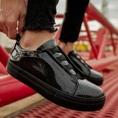 Chekich Men s Shoes Black Artificial Leather  Spring Autumn Seasons New Fashion Casual Breathable Sneakers