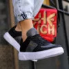 Chekich Men s Shoes Black and Anthracite Non Leather Lace Up Spring Autumn Seasons Mixed Color