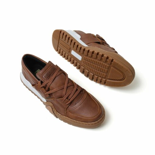 Chekich Men s Shoes Brown Color Lace Up Summer Artificial Leather Breathable Comfortable Tan Casual Male