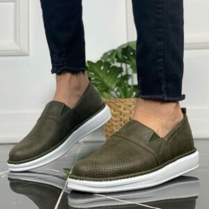 Chekich Men s Shoes Khaki Color Non Leather Slip On Spring and Autumn Seasons Sneakers Casual