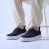 Chekich Men s Shoes Tan Color High White Sole Lace Up Knitting Fabric Material Daily Casual
