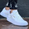 Chekich Men s Shoes White Color Faux Leather Laced Spring and Summer Seasons Sneakers Casual Comfortable