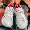 Chekich Men s Shoes White Red Artificial Leather Summer Season Lace Up Sneakers Mixed Color Casual