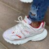Chekich Men s Shoes White Red Artificial Leather Summer Season Lace Up Sneakers Mixed Color Casual