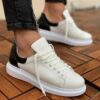 Chekich Men s Women s Shoes Black and White Non Leather Lace Up Mixed Colors Casual