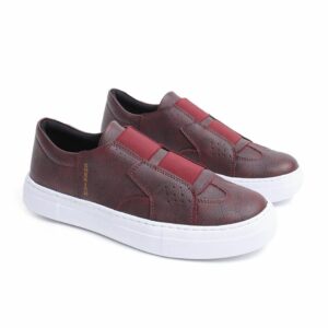Chekich Men s Women s Shoes Claret Red Color Non Leather Elastic Band Closure Summer and