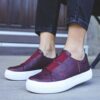 Chekich Men s Women s Shoes Claret Red Color Non Leather Elastic Band Closure Summer and