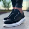 Chekich Men s and Women s Shoes Black Artificial Leather Banded  Spring Autumn Seasons New
