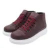 Chekich Men s and Women s Shoes Claret Red Faux Leather Fall Season Lace Up Unisex